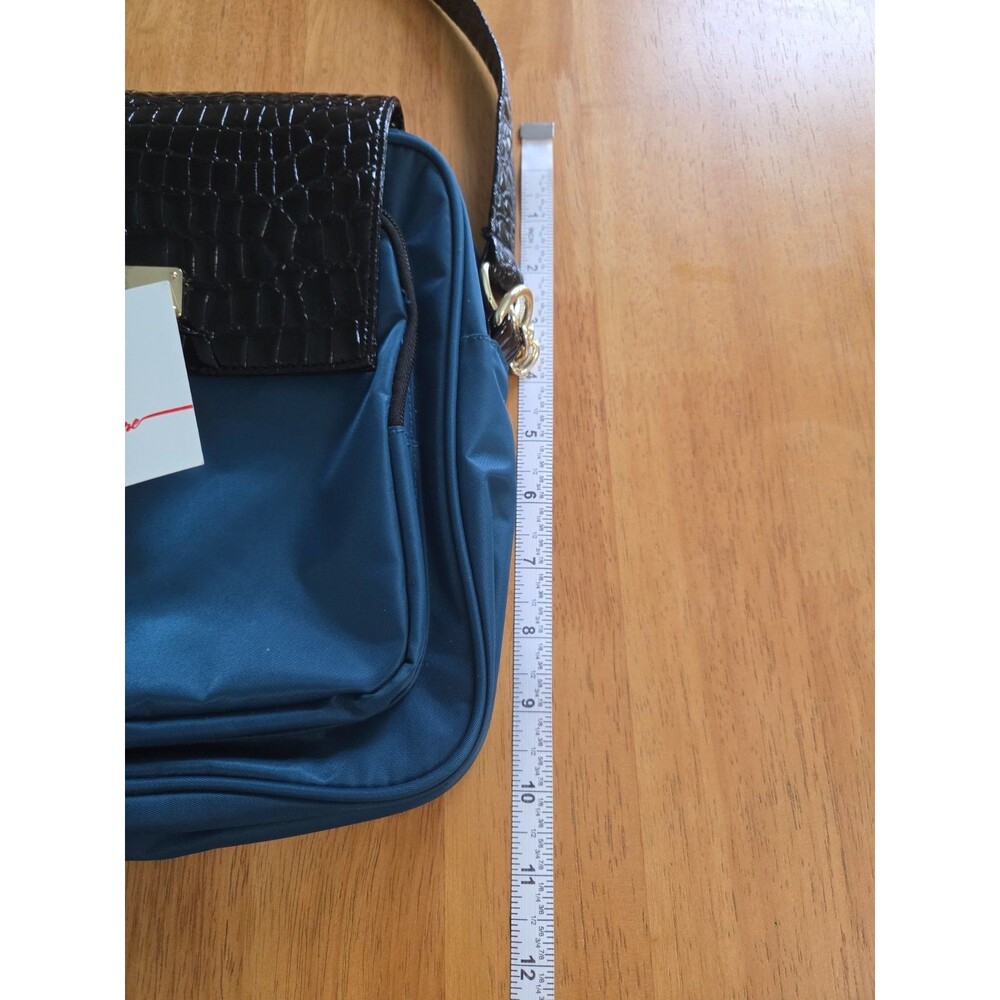 Samantha Brown RFID Travel Crossbody Bag Peacock & Black New - Picture 8 of 9